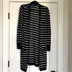 Halogen Nordstrom striped lightweight duster sweater cardigan M striped